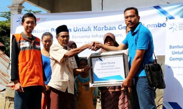 Tower Bersama Group Gelar Aksi Bantuan Pemulihan Pasca Gempa Lombok