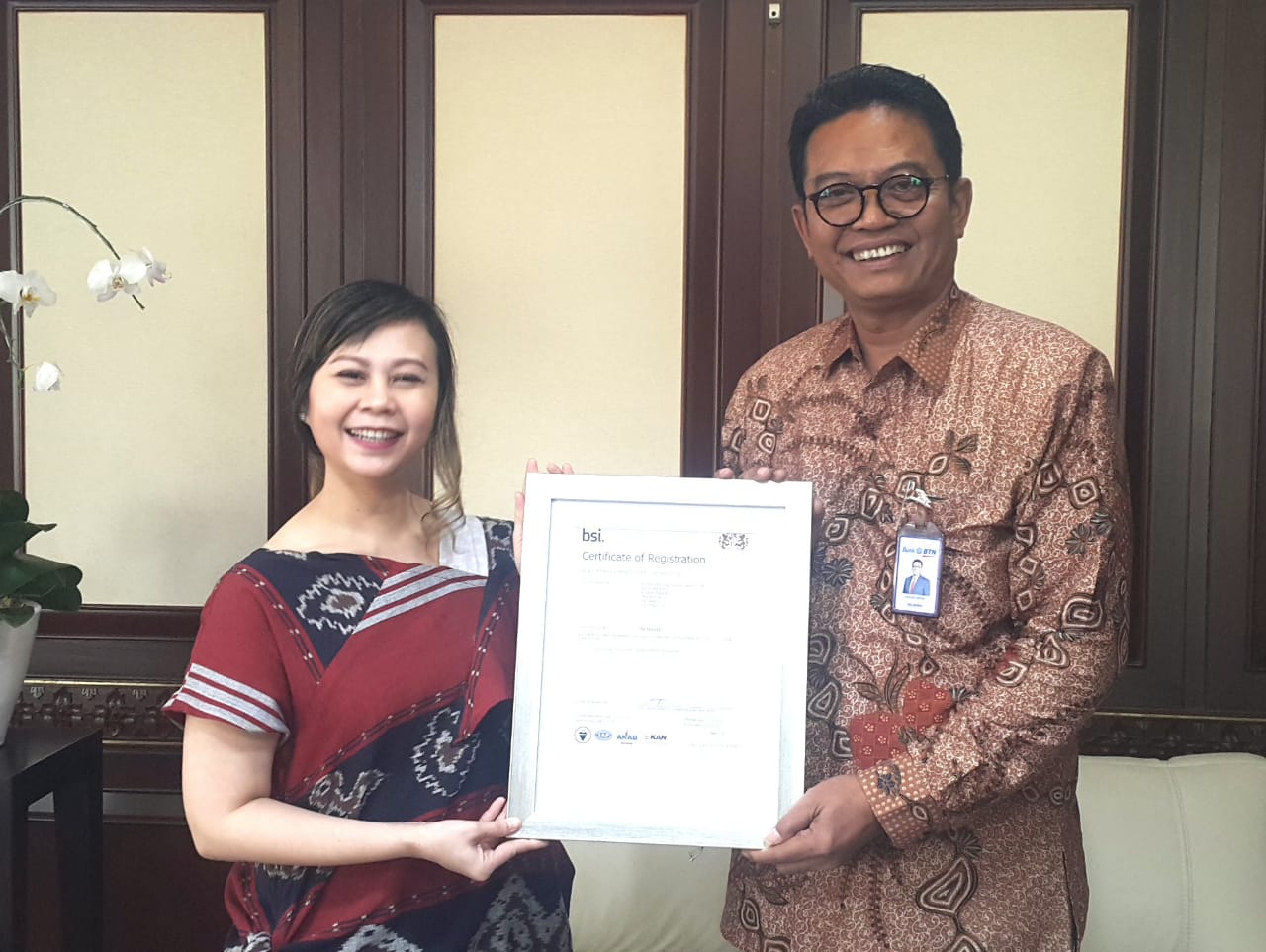 BTN Raih Sertifikasi ISO 9001:2015