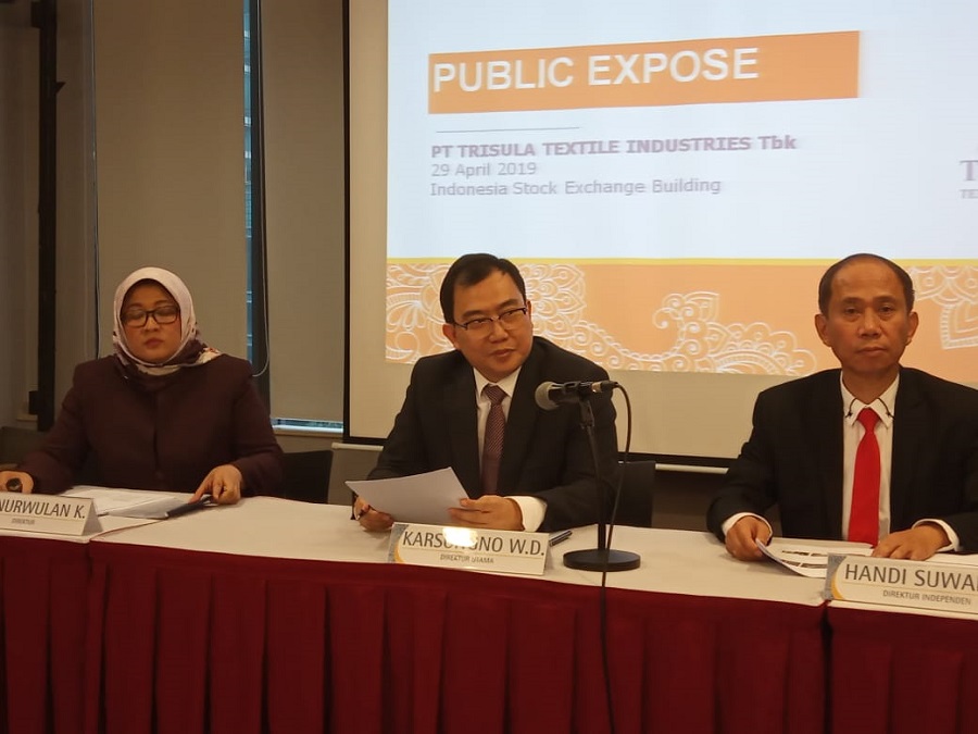 31 Mei 2019, PT Trisula Textile Industries (BELL) Bagi Dividen Rp3,5 Per Saham