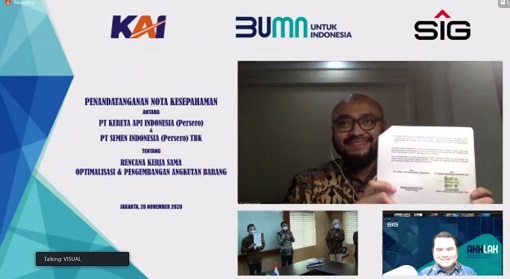 Optimalisasi Angkutan Semen, PT Semen Indonesia (SMGR) Gandeng KAI