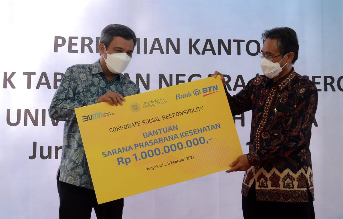 Bank Tabungan Negara (Persero) Tbk (BBTN) Salurkan CSR Senilai Rp1 Miliar untuk UGM