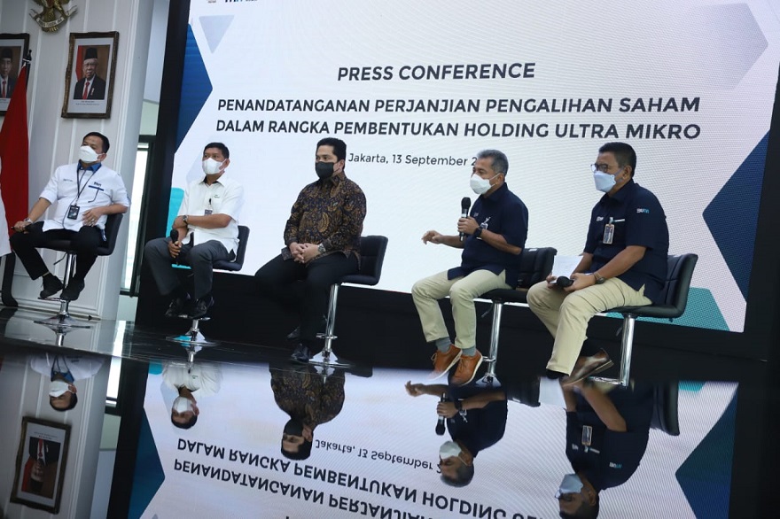Resmi Terbentuk, Menteri Erick Minta Holding Ultra Mikro Beri Bunga Rendah UMKM