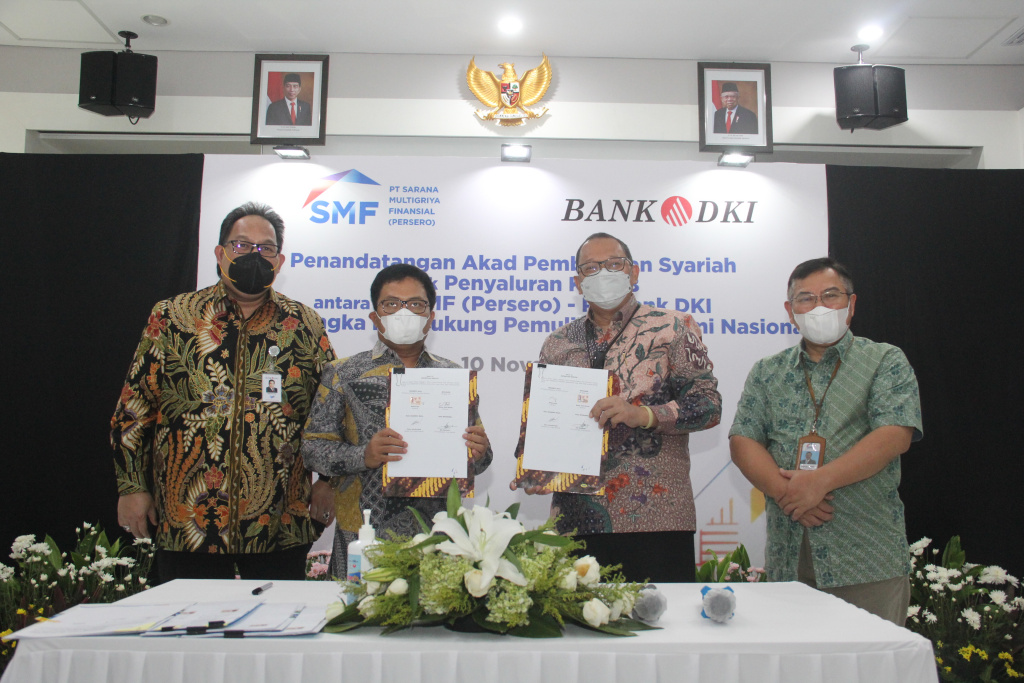 Bank DKI - Sarana Multigriya Finansial Tanda Tangani Akad Pembiayaan Syariah Rp479 Miliar