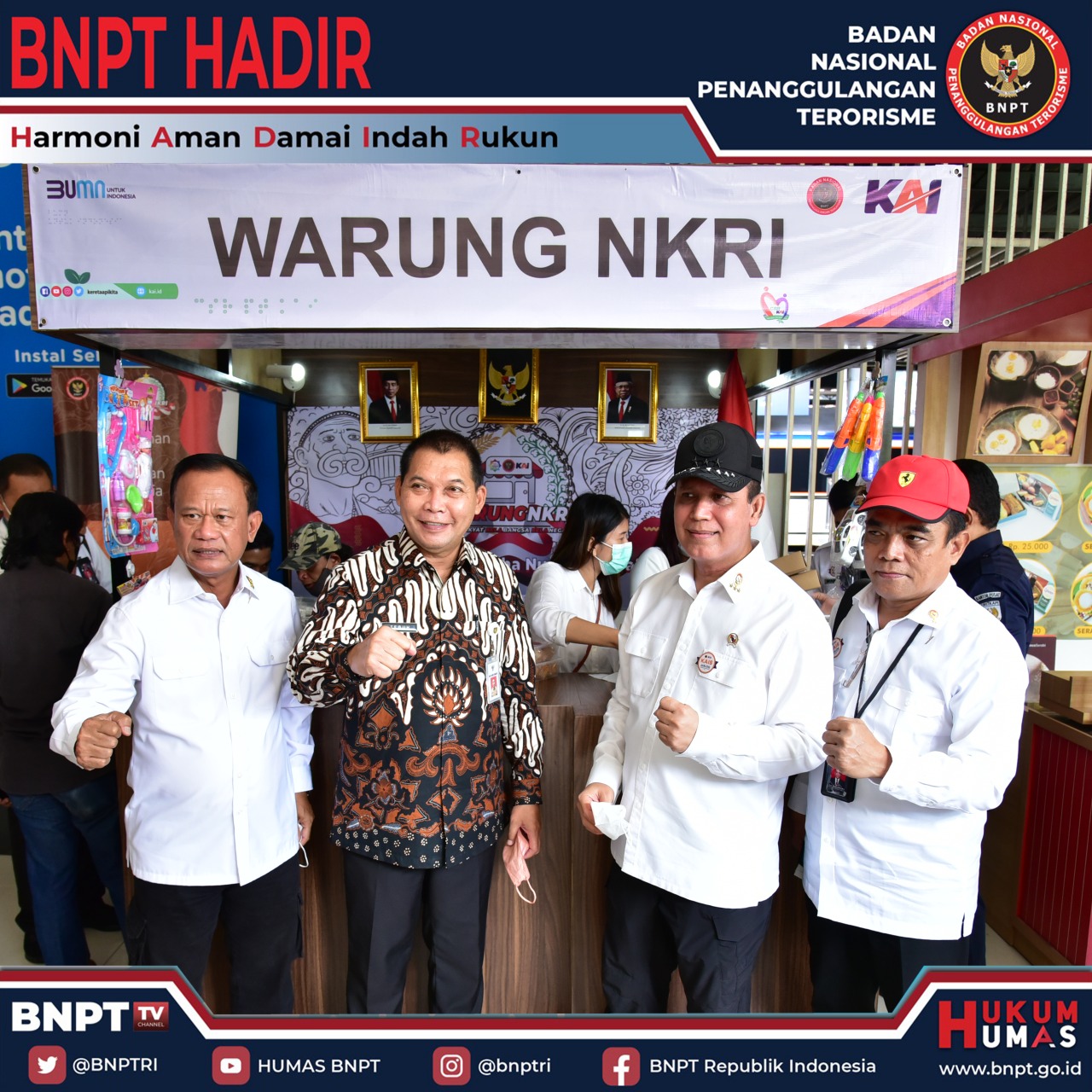 Salut! BNPT dan KAI Bangun Warung NKRI Untuk Mitra Deradikalisasi di Stasiun Solo Balapan