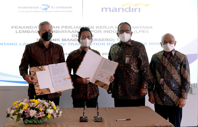 Dukung Ekspor, LPEI - Bank Mandiri Kerja Sama Layanan Transaction Banking