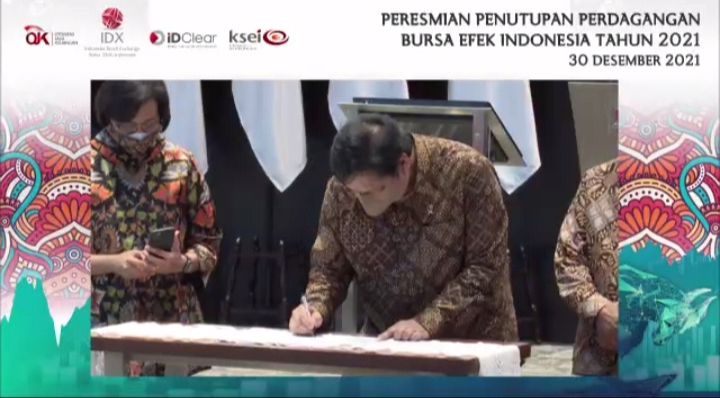 Menko Airlangga: Ditutup Pada Level 6.581, Return IHSG di 2021 Capai 10 Persen