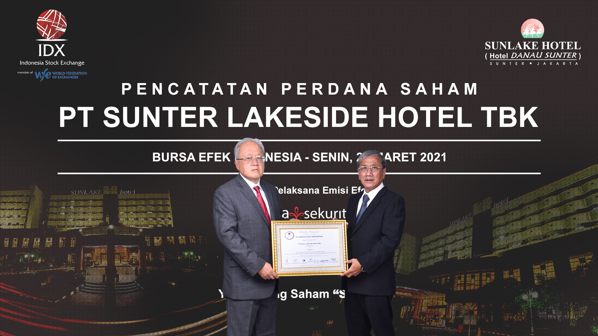 Hingga Akhir Tahun, Sunter Lakeside (SNLK) Masih Simpan Dana IPO Rp13,50 M