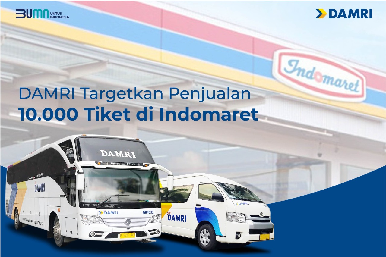 DAMRI Targetkan Jual 10.000 Tiket Setahun dari Indomaret