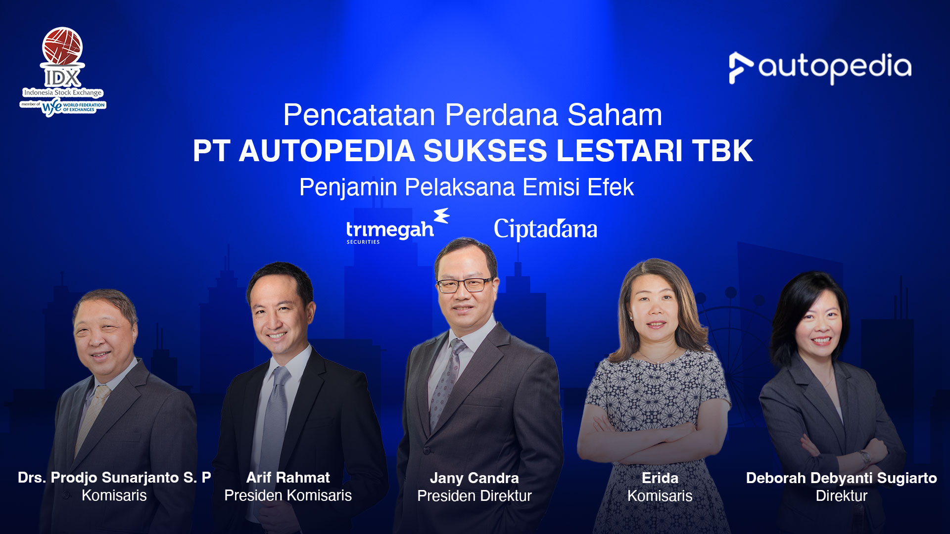 Listing Perdana Autopedia Sukses Lestari (ASLC) Disambut Aksi Beli Hingga ARA