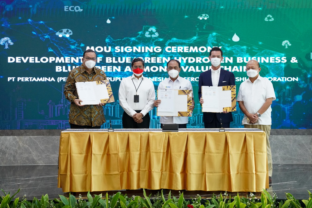 Pertamina - Pupuk Indonesia - Mitsubishi Kembangkan Bisnis Blue/Green Hydrogen dan Ammonia