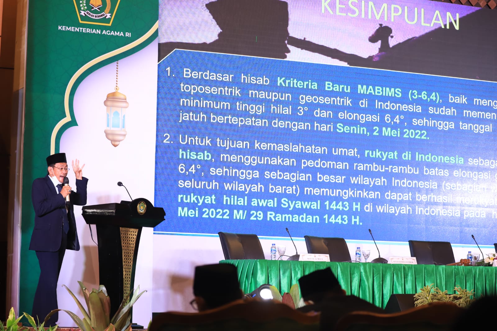 Kemenag Sebut Secara Hisab, Hilal Awal Syawal 1443 H Dimungkinkan Berhasil Dirukyat
