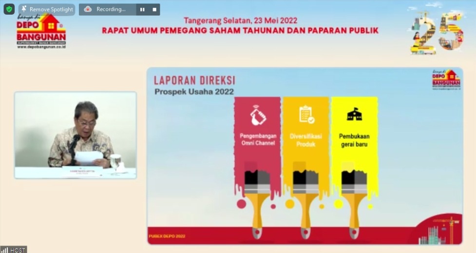 RUPS Caturkarda Depo Bangunan (DEPO) Setujui Pembagian Dividen Sebesar Rp35 Miliar