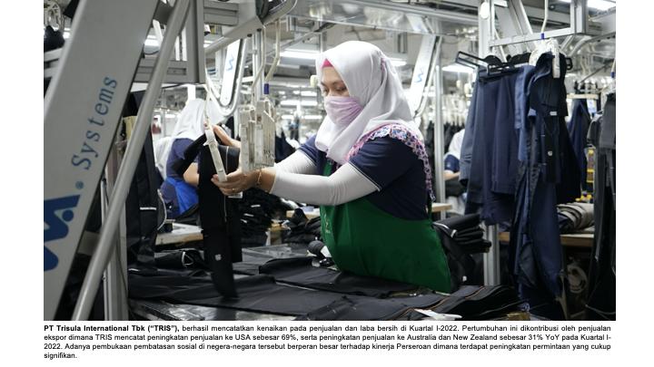 Melesat 478 Persen, Laba Trisula International (TRIS) Kuartal I-2022 Tembus Rp16,97 Miliar