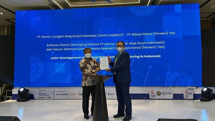 Penuhi Permintaan PLTS Terapung di Indonesia, Utomo SolaRUV Berkolaborasi dengan WIKA