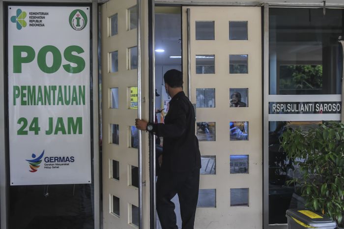 Pos Pantau Covid-19 di RS Sulianti Saroso Jakarta. dok. Mediaindonesia. Pandemi Covid-19: Kasus Baru Bertambah 551, Lebih dari Setengahnya Sumbangan DKI Jakarta