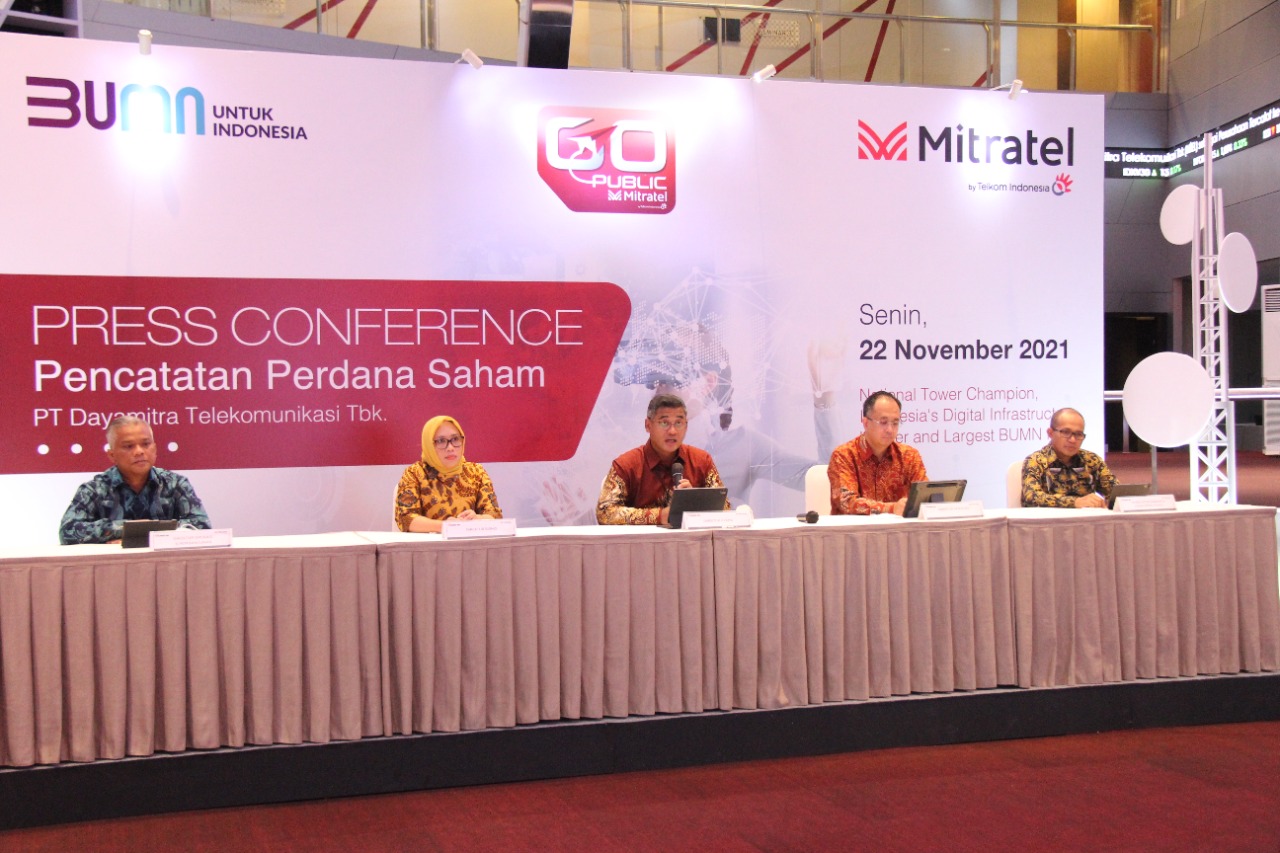 Fokus Bangun 1.500 Menara, Mitratel (MTEL) Proyeksikan Laba Tumbuh 22% di 2022