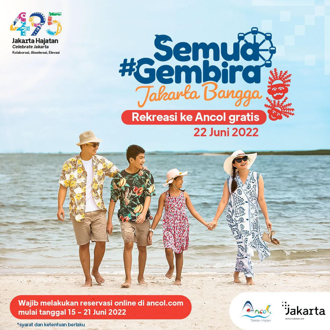 Meriahkan Jakarta Hajatan, Ancol (PJAA) Bagi-Bagi Tiket Gratis Nih!