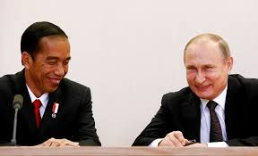 Presiden Joko Widodo, dan Presiden Vladimir Putin. dok. Alinea.id. Kunjungi Rusia dan Ukraina Pekan Depan, Presiden Jokowi Temui Putin dan Zelensky