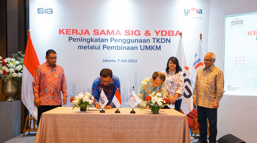 SIG (SMGR) dan YDBA Kolaborasi Dukung  Penggunaan P3DN Melalui Pembinaan UMKM