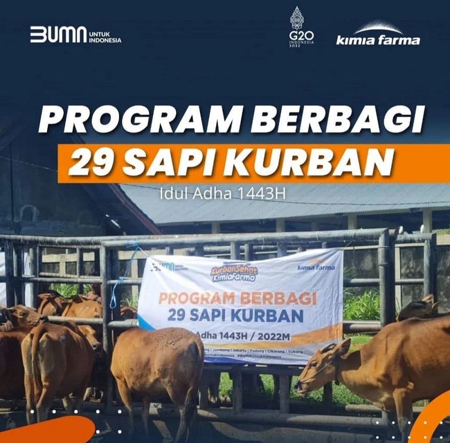 Qurban Sehat Kimia Farma Bagikan 3.500 Kaleng Rendang ke Seluruh Indonesia