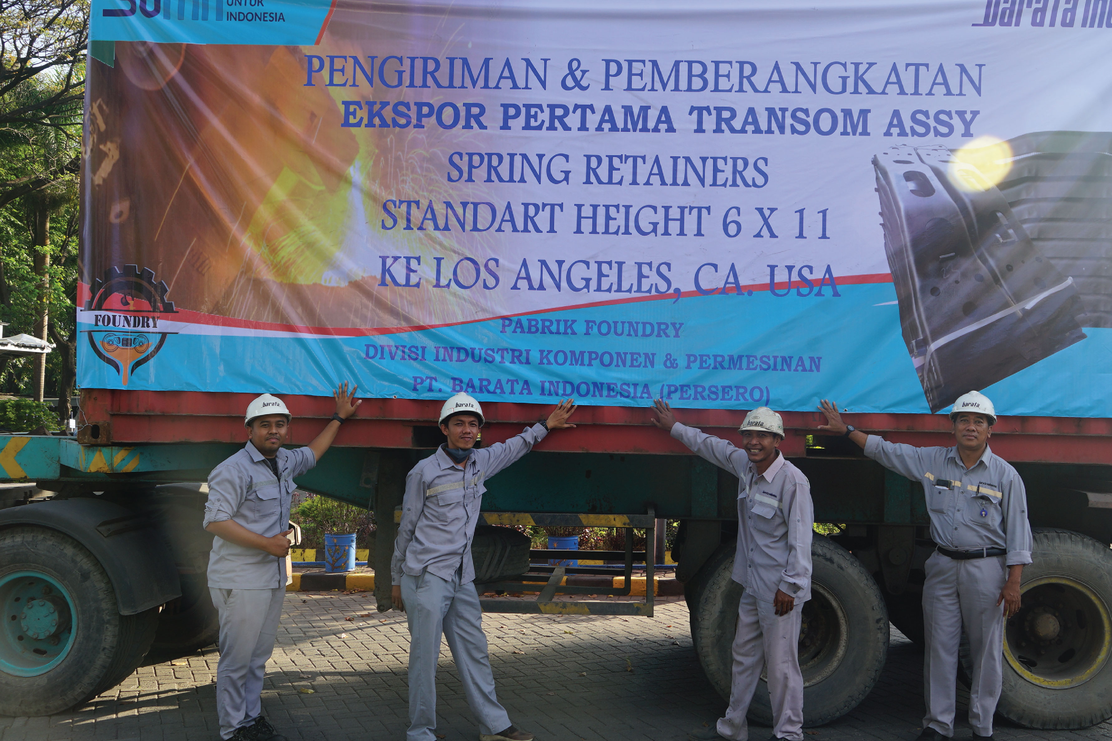 Barata Indonesia Ekspor Perdana Produk Transom Assy ke AS