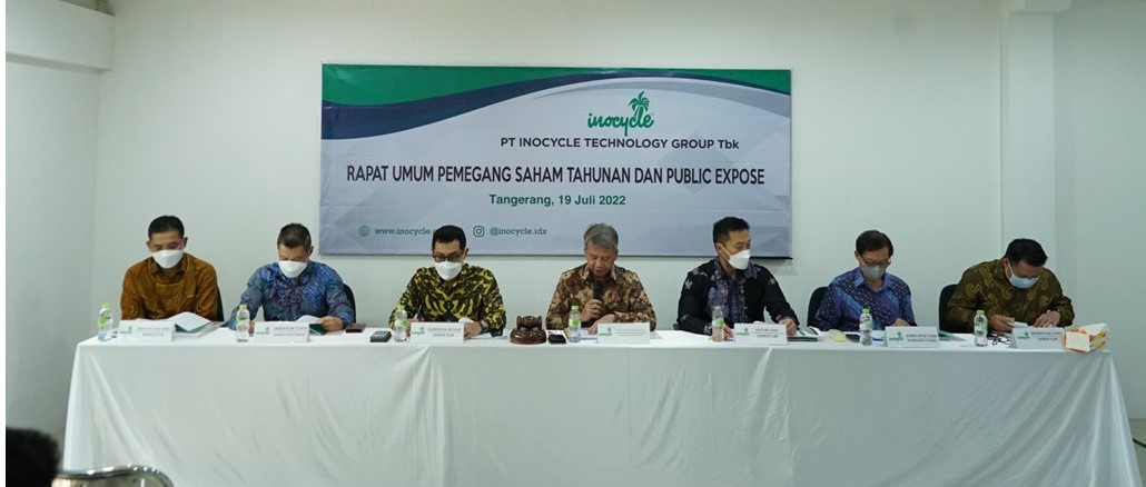 Rapat Umum Pemegang Saham Tahunan (RUPST) PT Inocycle Technology Group Tbk (INOV), di Jakarta pada Selasa (19/7/2022). dok. ist. Inocycle Technology (INOV) Bagi Dividen 19,85 Persen dari Laba Bersih 2021