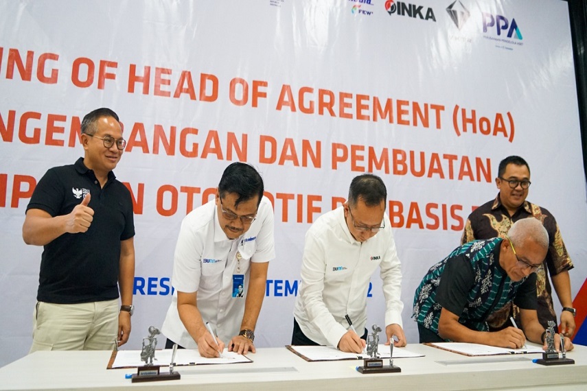 Anak Usaha BNBR, INKA , VKTR, Barata Kerjasama Kembangkan Komponen Kendaraan Listrik