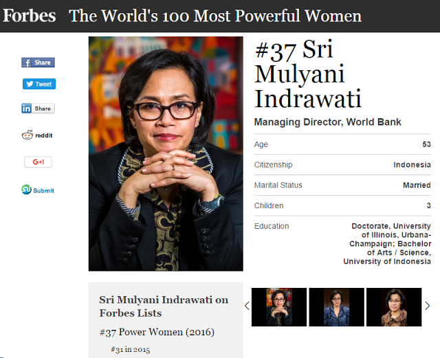 Menkeu Sri Mulyani Masuk Daftar Forbes 50 Over 50: Asia 2023