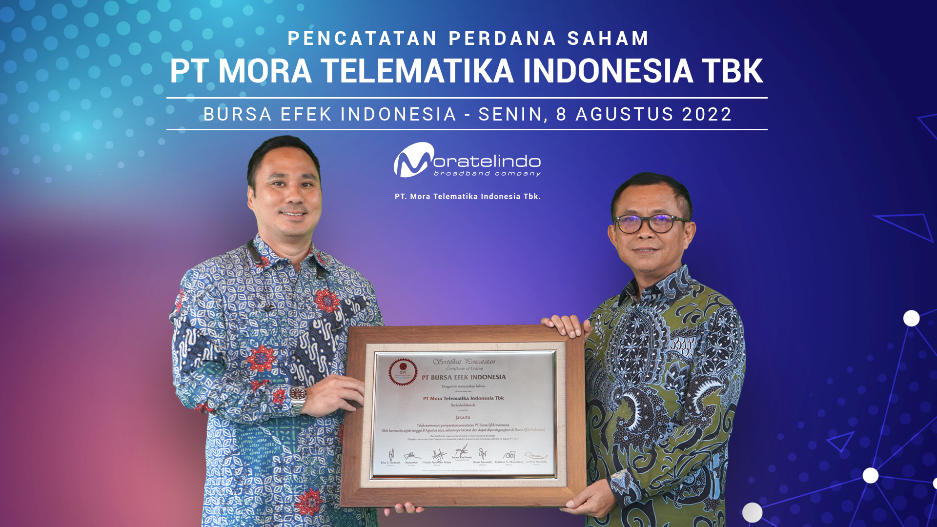 Moratelindo (MORA) Akan Proses Pengunduran Diri Galumbang Menak Sebagai Dirut