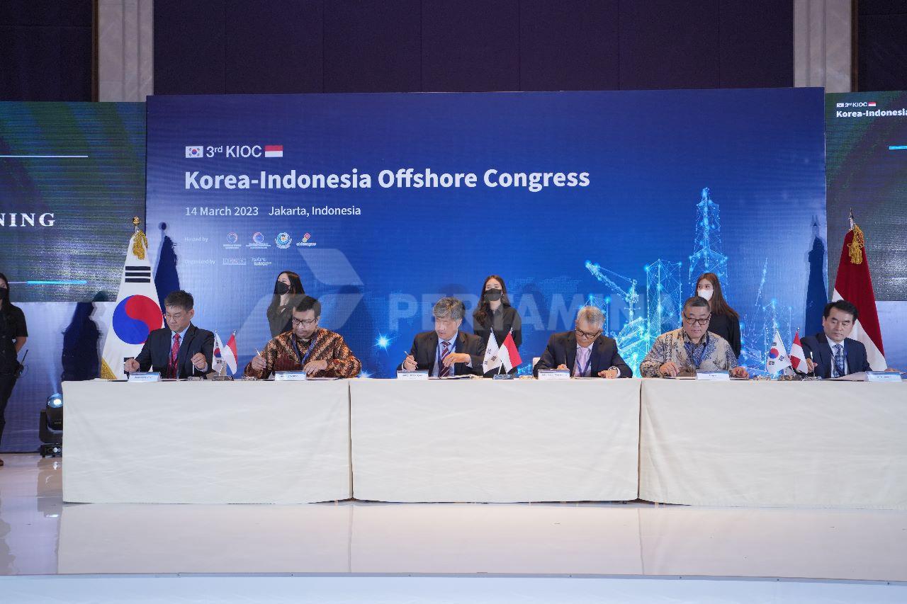 Jajaki Kerjasama, Elnusa Teken MOU Dengan KHAN Co., Ltd di Korea-Indonesia Offshore Congre