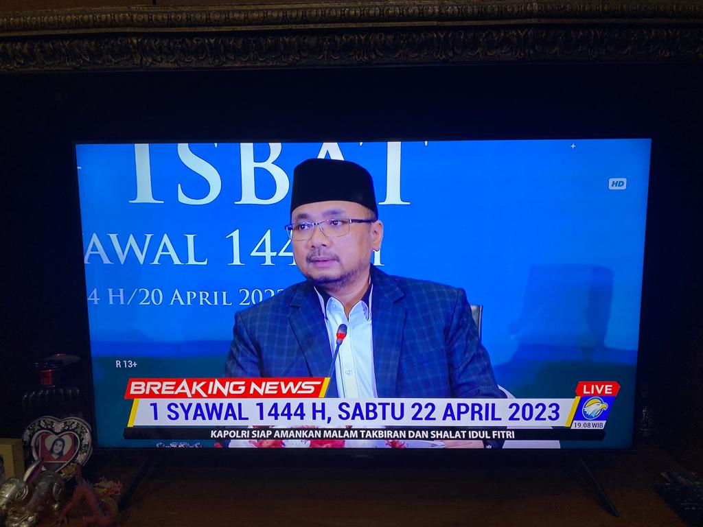 Beda dengan Muhammadiyah, Pemerintah Tetapkan Lebaran Sabtu 22 April 2023