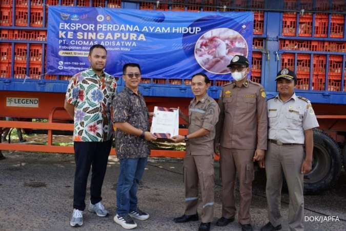 Indonesia Sukses Ekspor Perdana Ayam Hidup ke Singapura