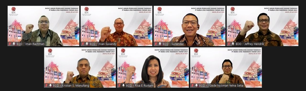 PT Bursa Efek Indonesia (BEI) menyelenggarakan Rapat Umum Pemegang Saham Tahunan (RUPST) 2023 secara online dan offline pada hari Rabu (28/6/2023). dok. ist. Lima Agenda RUPST 2023, BEI Optimistis Pertumbuhan Kinerja akan Lebih Baik