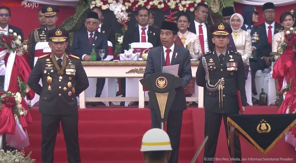 Peringati HUT Ke-77 Bhayangkara, Presiden Minta Polri Kawal Serius Pembangunan IKN