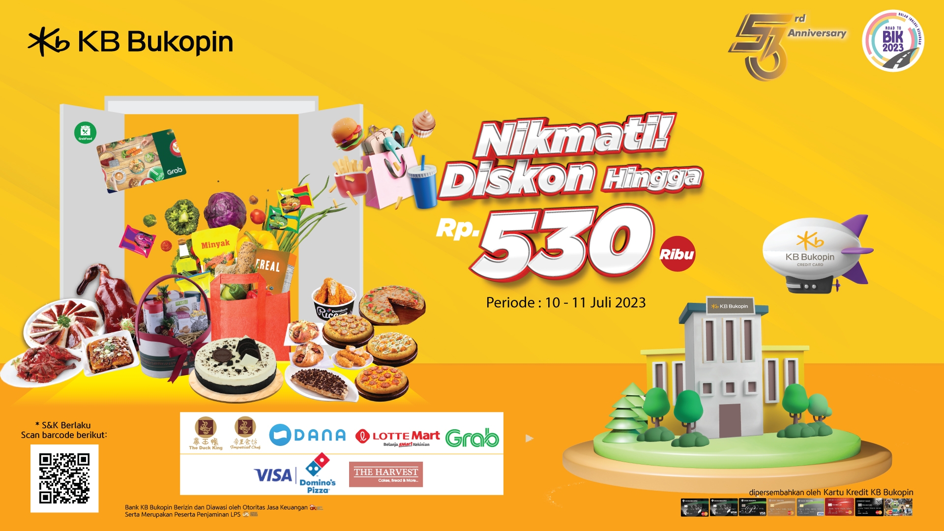 Promo HUT ke-53 Bank KB Bukopin, Diskon di Domino’s Pizza Sampai Belanja Hemat di Lotte Mart. dok. ist. Promo HUT Bank KB Bukopin, Diskon di Domino’s Pizza Sampai Belanja Hemat di Lotte Mart