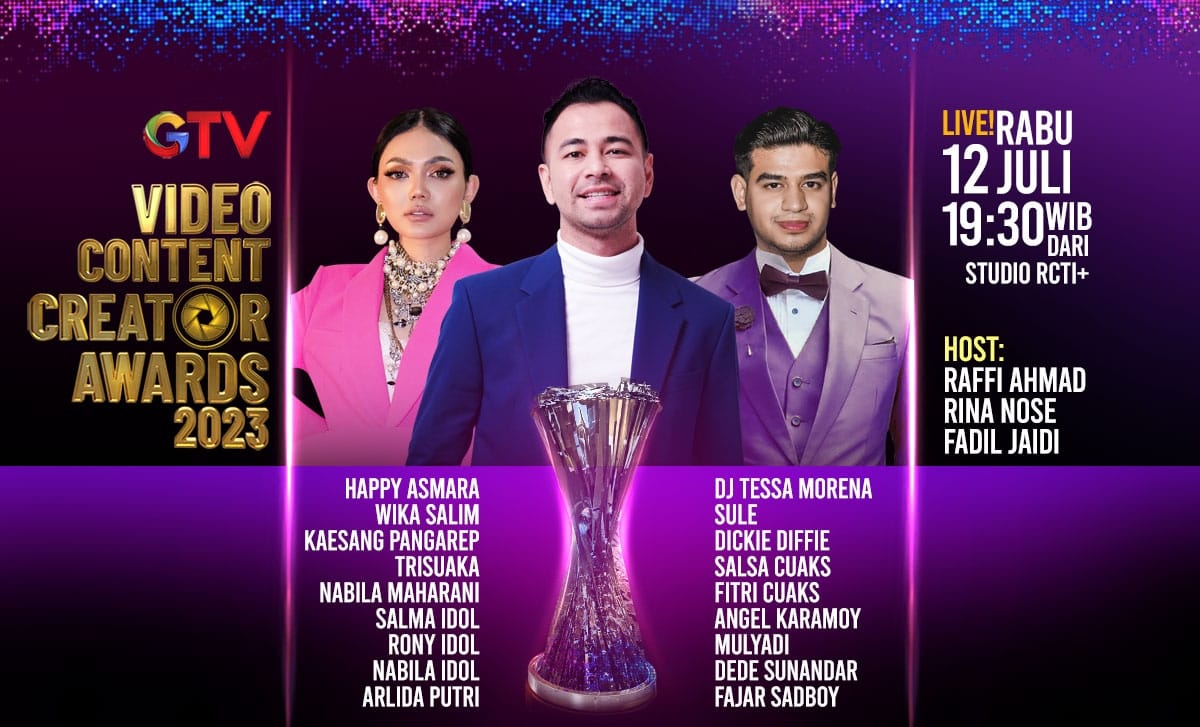 Malam Ini! Video Content Creator Awards 2023 Hadirkan Sederet Artis dan Kreator Ternama
