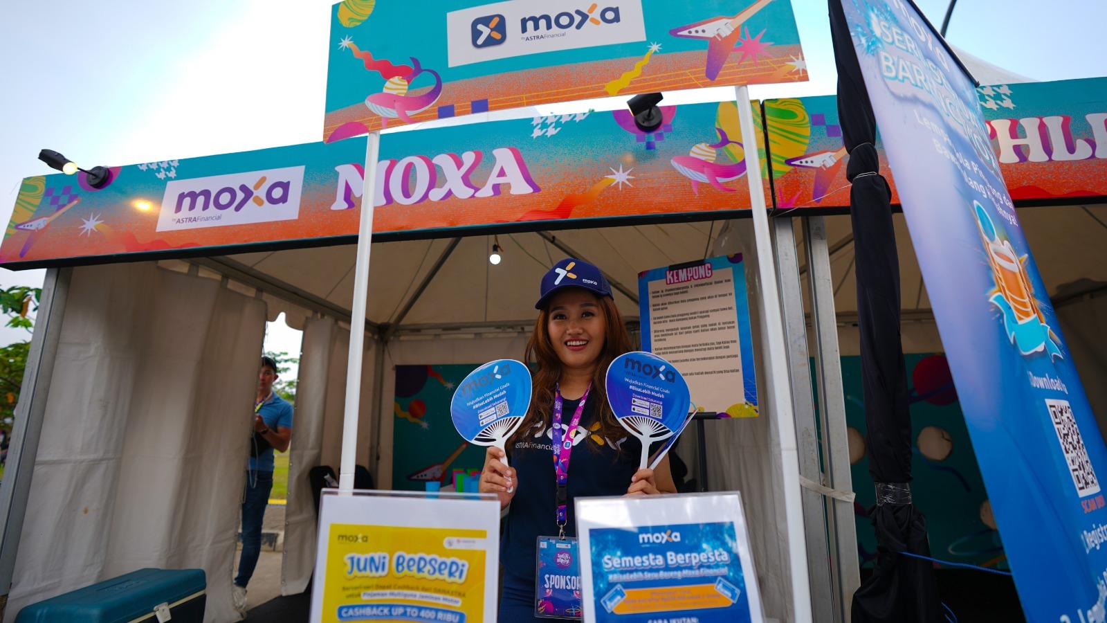 PT Astra Kreasi Digital dengan nama brand Moxa sebagai wealth tech app dari Grup Astra hadir mendukung gelaran festival Semesta Berpesta, festival terbesar di Indonesia yang menyatukan musik, fashion, dan makanan. Festival Semesta Berpesta! Moxa Hadirkan Booth Hiburan dan Beragam Promo Menarik