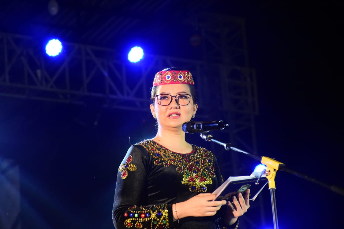 Bupati Poso Verna Gladies Merry Inkiriwang. dok. ist. Festival Rebranding Poso
