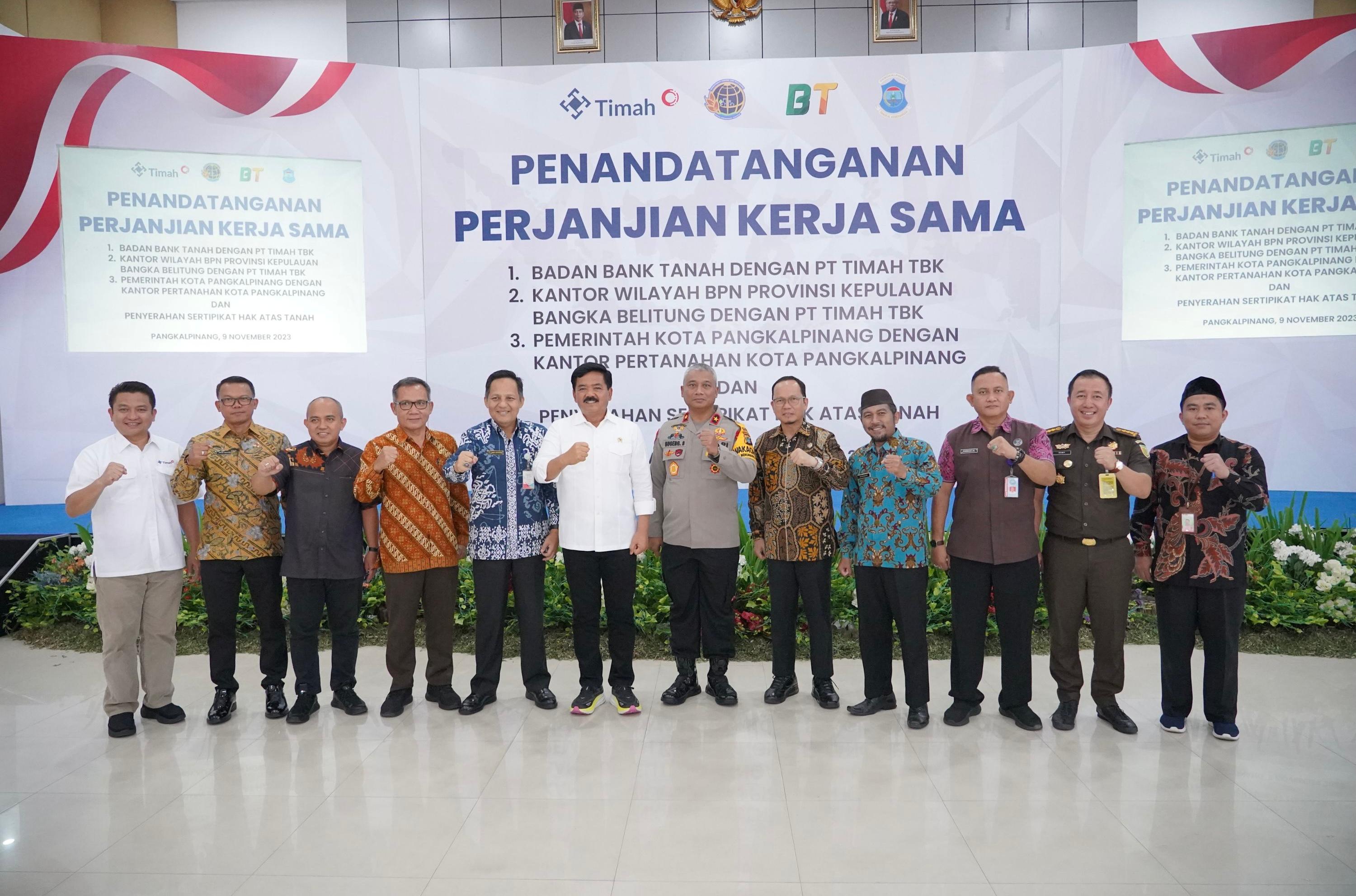 Kementerian ATR/BPN Gandeng PT Timah Tbk Benahi Lahan Pertambangan