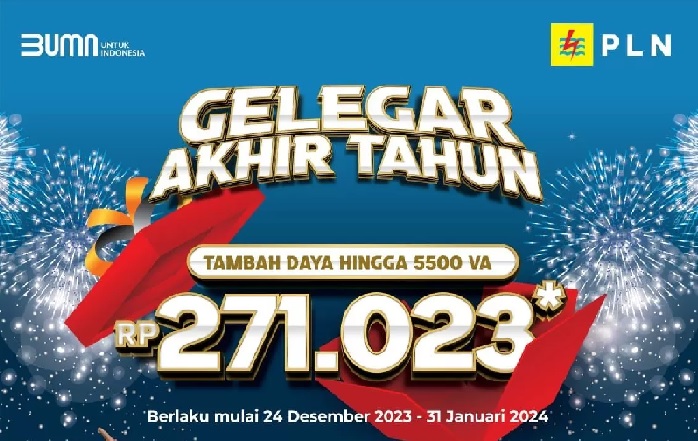 PLN Beri Promo Tambah Daya Hanya Rp271.023 di Akhir Tahun