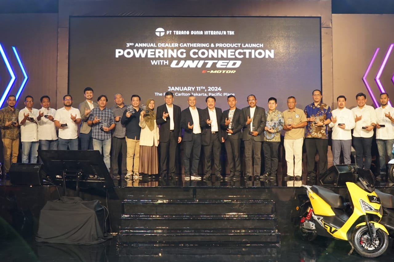 United E-Motor gelar dealer gathering ketiganya pada 11 Januari 2024 di Ballroom 3 The Ritz-Carlton Jakarta Pacific Place. dok. ist. United E-Motor Perkenalkan Model Motor Listrik Terbarunya Yang Akan Rilis di 2024