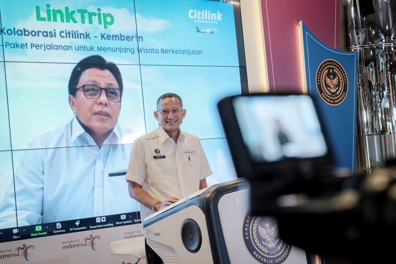 Hadirkan Paket Wisata, Menparekraf Apresiasi Kolaborasi Citilink Indonesia-KEMBERIN
