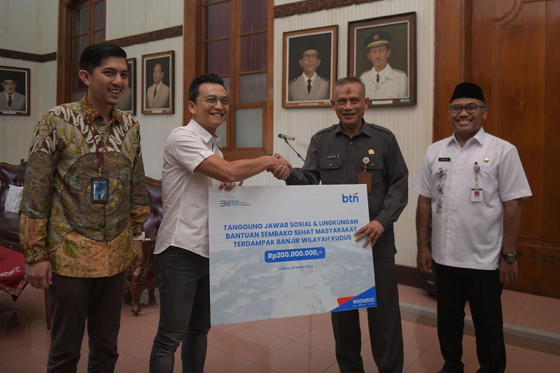 BTN (BBTN) Bantu Korban Banjir di Jawa Tengah