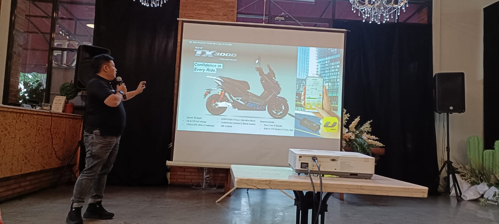 United E-Motor menggebrak pasar motor listrik nasional dengan meluncurkan warna-warna baru untuk tipe motor listrik MX1200, T1800, TX1800 dan TX3000. dok. United E-Motor. Gebrak Pasar Motor Listrik United E-Motor Rilis Beragam Produk Terbaru