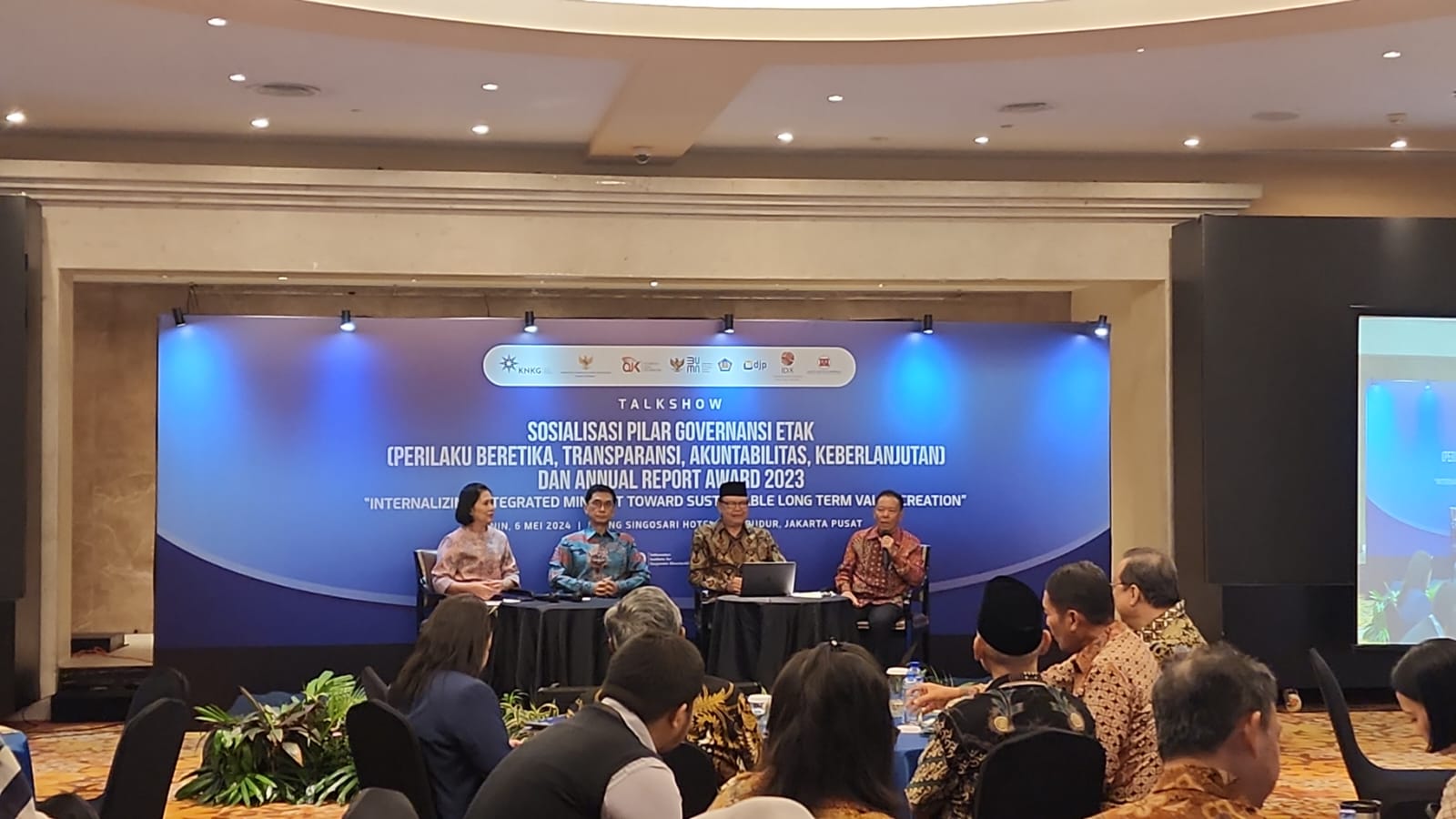 Sosialisasi Perilaku beretika, Transparansi, Akuntabilitas dan Keberlanjutan (ETAK) dan Annual Report Award (ARA) 2023 oleh KNKG. Dok/KNKG KNKG Terus Galakkan Sosialisasi Pilar Governansi ETAK dan ARA 2023