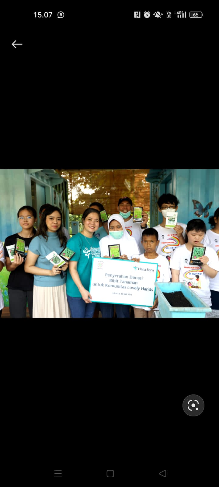 PT Bank KEB Hana Indonesia (Hana Bank) berkolaborasi dalam kegiatan pemberdayaan anak bersama Komunitas Penyandang Disabilitas Lovely Hands khusus anak berkebutuhan khusus (ABK), memeriahkan perayaan Hari Anak Nasional yang jatuh pada 23 Juli 2024. dok. ist. Hana Bank Dukung Pemberdayaan Komunitas Disabilitas Lovely Hands