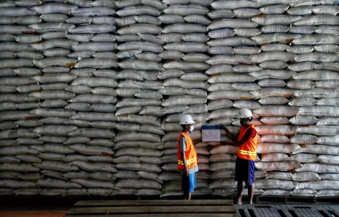 Ilustrasi tumpukan beras. dok. Jawa Pos. Kasus 1.600 Kontainer Beras Ilegal di Dua Pelabuhan, Ini Saran Pakar