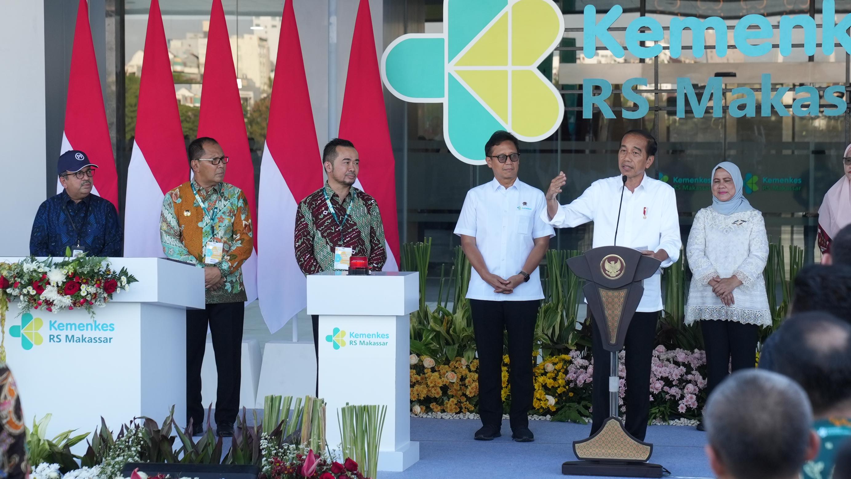 Peresmian Proyek RS Kemenkes Makassar oleh Presiden RI; Rumah Sakit Terbesar di Wilayah Indonesia Bagian Timur yang Dibangun PTPP. Dok/PTPP Dibangun PTPP, Jokowi Resmikan RS Terbesar di Indonesia Bagian Timur