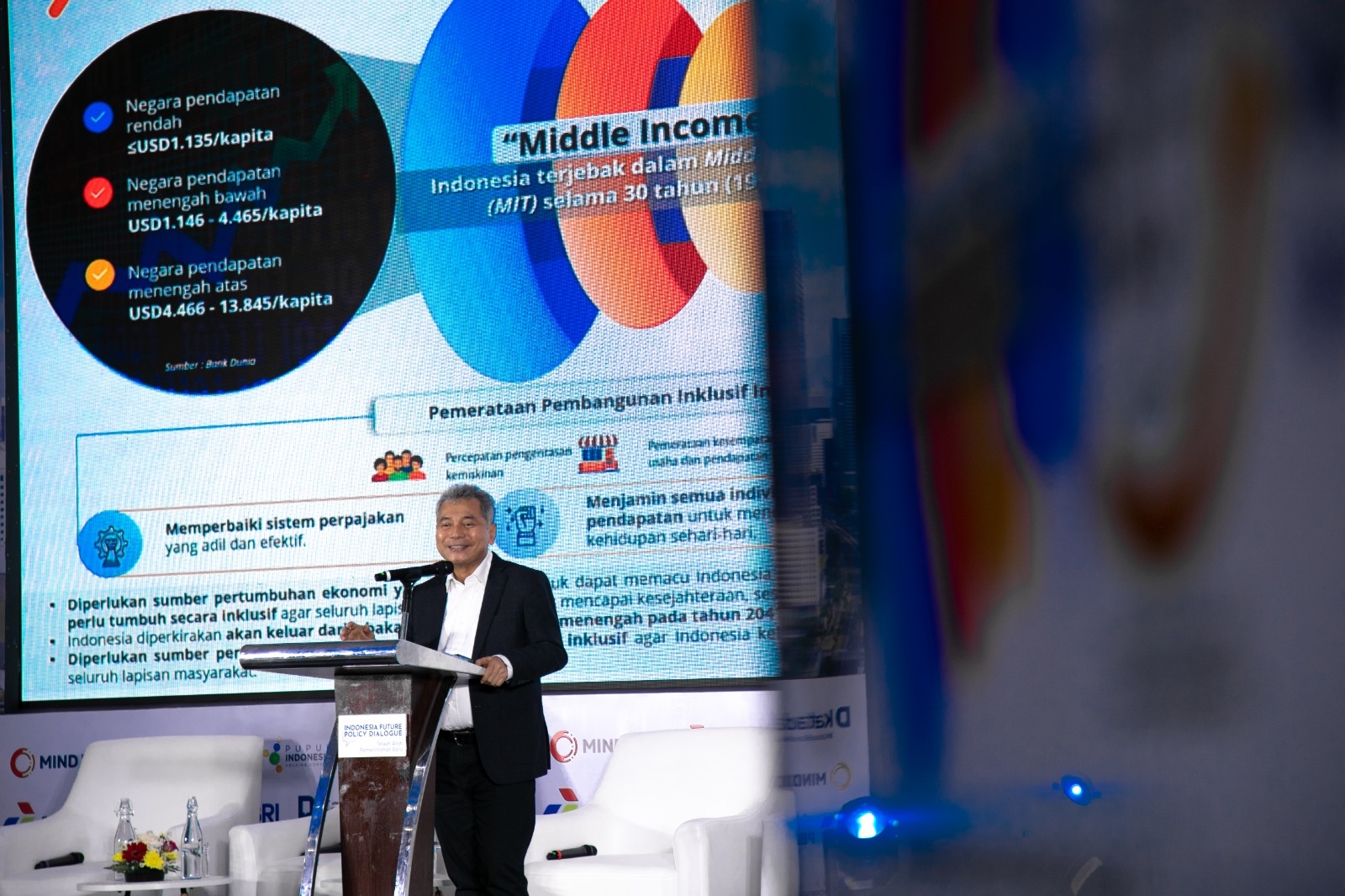 Dirut BRI Sunarso dalam acara Katadata Forum bertajuk Indonesia Future Policy Dialogue di Jakarta, Rabu (10/9/2024). dok. BRI. Keluar dari Middle Income Trap, Ini Pandangan Dirut BRI Sunarso