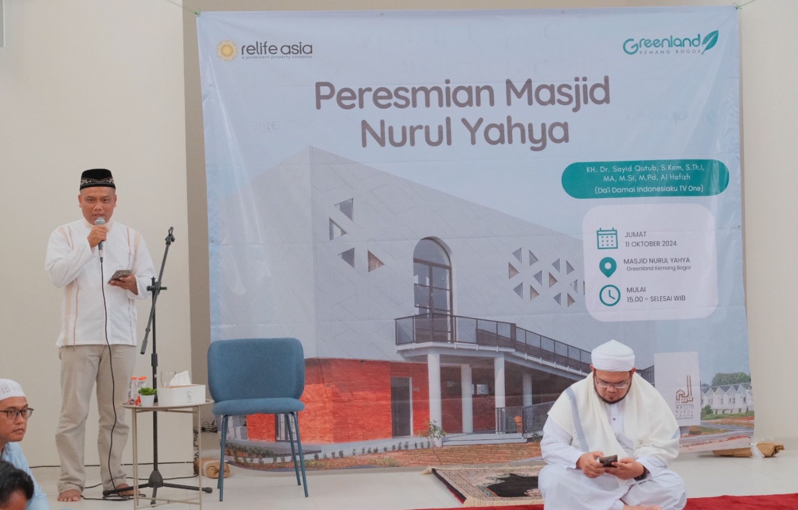 PT Graha Mitra Asia Tbk (RELF) resmikan Masjid Nurul Yahya di kawasan Greenland Kemang, Bogor. DOK/ISTIMEWA Komitmen ESG! RelifAsia (RELF) Resmikan Fasos di Greenland Kemang